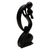 Wood statuette, 'Love Kiss' - Hand Carved Suar Wood Statuette (image 2d) thumbail