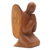 Wood statuette, 'Angelic Prayer' - Praying Angel Suar Wood Hand Carved Statuette (image 2c) thumbail