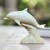 estatuilla de madera - Delfín saltando escultura de madera tallada a mano