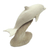 Wood statuette, 'Dolphin Beauty' - Jumping Dolphin Hand Carved Wood Sculpture