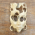 Wood mask, 'Bird and Beauty' - Hibiscus Wood Face and Bird Mask (image 2b) thumbail