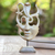 Hibiscus wood mask, 'Cobra Face' - Artisan Made Hibiscus Wood Cobra Sculpture