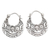 Sterling silver hoop earrings, 'Barong' - Sterling Silver Abstract Barong Hoop Earrings