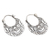 Sterling silver hoop earrings, 'Barong' - Sterling Silver Abstract Barong Hoop Earrings