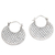 Sterling silver hoop earrings, 'Dragon Skin' - Sterling Silver Hoop Earrings Dragon Skin