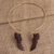 Halskette mit vergoldetem Holzkragen - Einzigartige vergoldete Halskette mit Flügeln