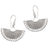 Sterling silver dangle earrings, 'Elegant Fan' - Hand Crafted Sterling Silver Dangle Earrings