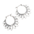 Sterling silver hoop earrings, 'Polished Flower' - Hand Made Sterling Silver Hoop Earrings