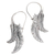 Sterling silver drop earrings, 'Swinging Banana Leaves' - Hand Made Sterling Silver Banana Leaf Drop Earrings