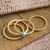 Gold plated stacking rings, 'Align' (set of 4) - 14k Gold Plated Stacking Rings (set of 4) (image 2c) thumbail
