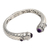 Amethyst cuff bracelet, 'Aspire' - Amethyst and Sterling Silver Cuff Bracelet
