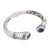 Blue topaz cuff bracelet, 'Wish' - Hinged Blue Topaz Cuff Bracelet