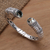 Prasiolite cuff bracelet, 'Wish' - Sterling Silver and Prasiolite Cuff Bracelet