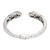 Prasiolite cuff bracelet, 'Wish' - Sterling Silver and Prasiolite Cuff Bracelet