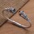 Prasiolite and amethyst cuff bracelet, 'Cherish' - Amethyst-Accented Prasiolite Cuff Bracelet thumbail