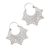 Sterling silver hoop earrings, 'Jabot' - Sterling Silver Oxidized Hoop Earrings
