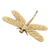Brass statuette, 'Wandering Dragonfly' - Hand Crafted Brass Dragonfly Statuette (image 2a) thumbail