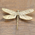 Brass statuette, 'Wandering Dragonfly' - Hand Crafted Brass Dragonfly Statuette (image 2c) thumbail