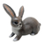 Wood figurine, 'Wise Rabbit in Grey' - Hand Painted Suar Wood Rabbit Figurine (image 2b) thumbail