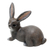 Wood figurine, 'Wise Rabbit in Grey' - Hand Painted Suar Wood Rabbit Figurine (image 2c) thumbail