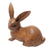 Holzfigur - Handgefertigte Kaninchenfigur aus Suarholz