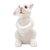 Wood sculpture, 'Adorable Rabbit in White' - Cute Hand Carved White Rabbit Sculpture (image 2c) thumbail