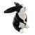 Wood sculpture, 'Adorable Tuxedo Rabbit' - Bunny Sculpture in Black and White thumbail