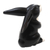 Wood sculpture, 'Adorable Tuxedo Rabbit' - Bunny Sculpture in Black and White (image 2d) thumbail