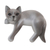 Wood statuette, 'Quaint Cat' - Hand Carved Suar Wood Cat Statuette thumbail