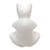 Wood statuette, 'Grateful Cat in White' - Hand Carved Suar Wood Cat Statuette (image 2d) thumbail