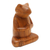 Wood statuette, 'Deep in Meditation' - Hand Carved Suar Wood Frog Statuette (image 2b) thumbail