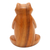 Wood statuette, 'Deep in Meditation' - Hand Carved Suar Wood Frog Statuette (image 2d) thumbail