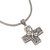 Sterling silver pendant necklace, 'Petite Cross' - Oxidized Sterling Silver Petite Cross Pendant Necklace (image 2) thumbail