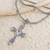 Sterling silver pendant necklace, 'Cross Your Heart' - Balinese Sterling Silver Cross Pendant Necklace (image 2) thumbail