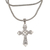 Sterling silver pendant necklace, 'Cross Your Heart' - Balinese Sterling Silver Cross Pendant Necklace thumbail