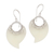 Ohrhänger aus Sterlingsilber - Ohrhänger aus weiß gefrostetem Kunstharz und Sterlingsilber