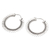 Ohrringe aus Sterlingsilber, 'Frühreif - Blattförmige balinesische Sterling-Silber-Reifenohrringe