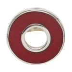 Sterling silver cocktail ring, 'In the Round - Red' - Red Resin and Sterling Silver Cocktail Ring