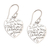 Sterling silver dangle earrings, 'Ti Amo' - Hand Made Sterling Silver Heart Dangle Earrings