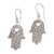 Sterling silver dangle earrings, 'Hamsa Hands' - Hand Made Sterling Silver Dangle Earrings