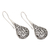 Sterling silver drop earrings, 'Hollow Drops' - Hand Made Sterling Silver Flower Drop Earrings