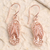 Rosévergoldete filigrane Ohrhänger - Handgefertigte, rosévergoldete Ohrhänger