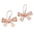 Rose gold plated filigree dangle earrings, 'Lovely Ribbon' - Hand Crafted Rose Gold Plated Dangle Earrings (image 2a) thumbail
