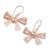 Rose gold plated filigree dangle earrings, 'Lovely Ribbon' - Hand Crafted Rose Gold Plated Dangle Earrings