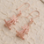 Rose gold plated filigree dangle earrings, 'Flower Wings' - Hand Crafted Rose Gold Plated Flower Dangle Earrings