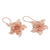 Rosévergoldete filigrane Ohrhänger - Handgefertigte rosévergoldete Blumen-Ohrhänger