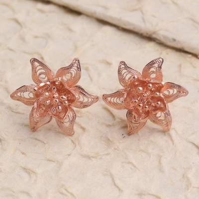 18k Pink Gold Small Sun,18k Pink Gold Small Moon & 18k Pink Gold Tiny 5  Point Star