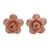 Rose gold plated filigree button earrings, 'Tiny Blossoms' - Hand Made Rose Gold Plated Flower Button Earrings
