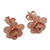 Rose gold plated filigree button earrings, 'Tiny Blossoms' - Hand Made Rose Gold Plated Flower Button Earrings