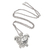 Collar colgante de plata esterlina - Collar de tortuga con colgante de plata de ley hecho a mano.